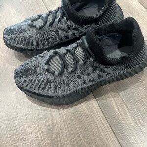 Black and Gray Knit Sneakers